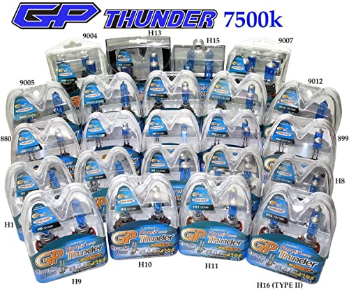 Gp Thunder 9012 9012Ll Hir2 Px22D 7500K 55W Super White Xenon Quartz Xtreme Headlamp Light Bulbs Compatible For Impala Lt Scion Tc #TOP5