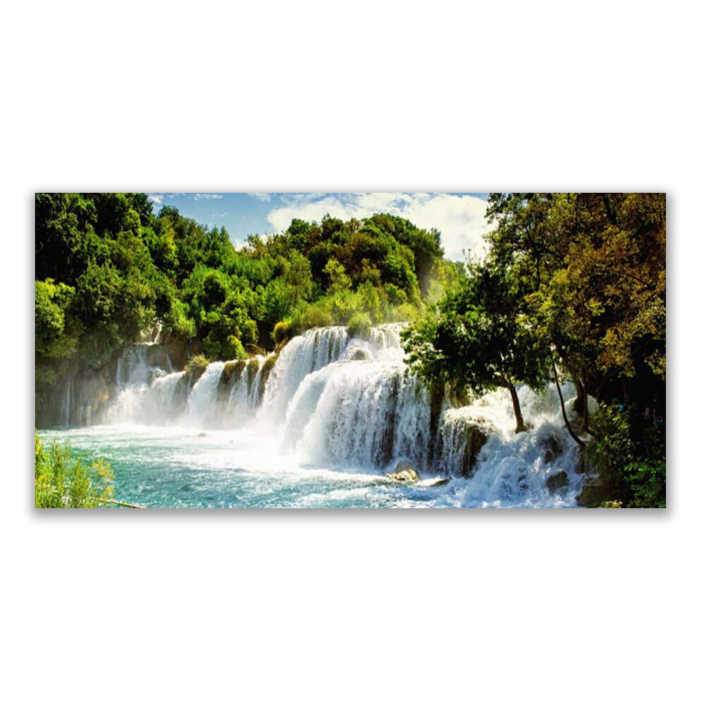 Tableau cascade nature Tulup 140x70cm grande déco murale salon