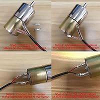 Vista 8 de Bringsmart Motor de reducción micro DC 12V 300rpm con soporte, motor de engranajes con eje de salida central, motor de engranajes de 37mm