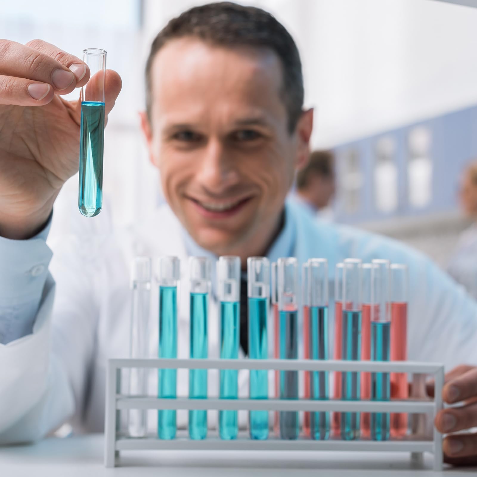 Thyle 100 tubos de ensayo de vidrio con corcho, tapones transparentes, pruebas de laboratorio de fondo redondo, tampones de alcohol, tubos de vidrio, frascos para plantas, experimentos científicos,