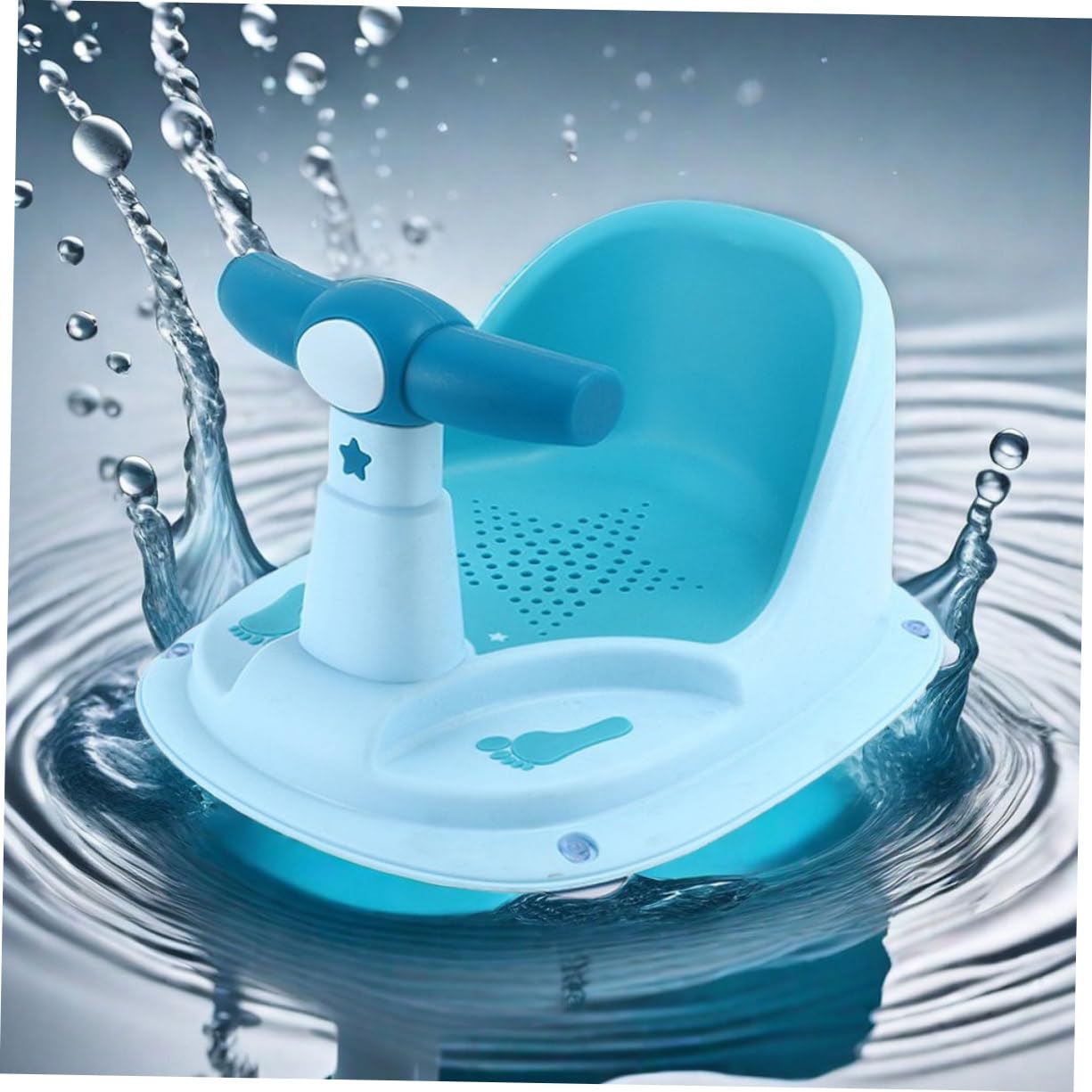 TOYANDONA Asiento de Baño para Ñiño Portátil Ventosas Antideslizantes de Pp y Tpe, Silla Ergonómica para Bañera Adecuado para Ducha en Casa para Niños y Bebés