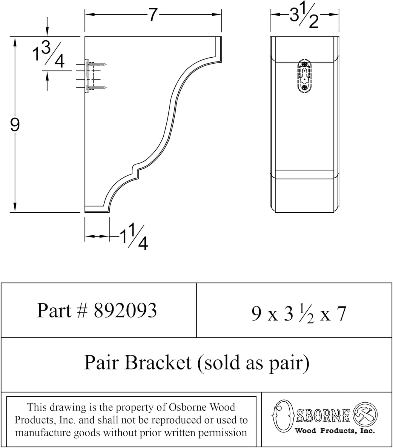 Pair of Full Blue Ridge Brackets in Knotty Pine, Two Wood Corbels for Shelves, Countertops, Mantels and Other Support, Unfinished and Sanded Wood Corbels and Brackets from Osborne Wood Products