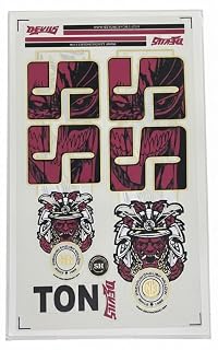 Cricket Bat Stickers – PVC Waterproof Material English Willow Design, Pink and Black