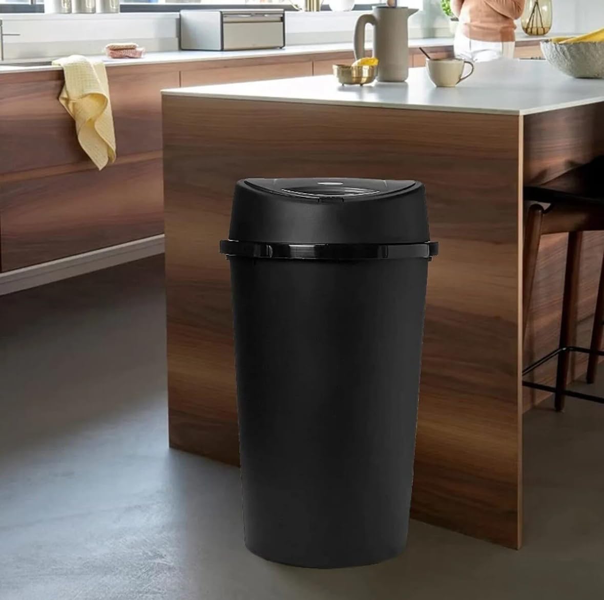 ZINIX® 60L ALL BLACK TOUCH TOP BIN/DUSTBIN/RUBBISH BIN/KITCHEN/HOME/PLASTIC (2)