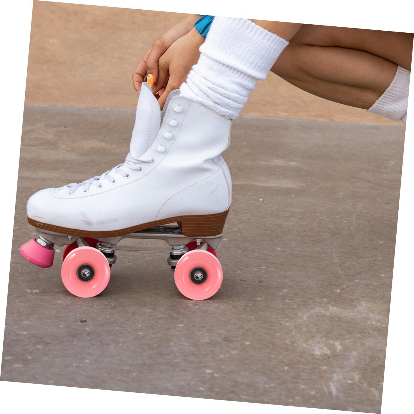 Toyvian 4pcs Roller Skate Wheels Bearings Semi- Jelly Wheels Indoor/Outdoor Use Quad Skates Accessories Compatible