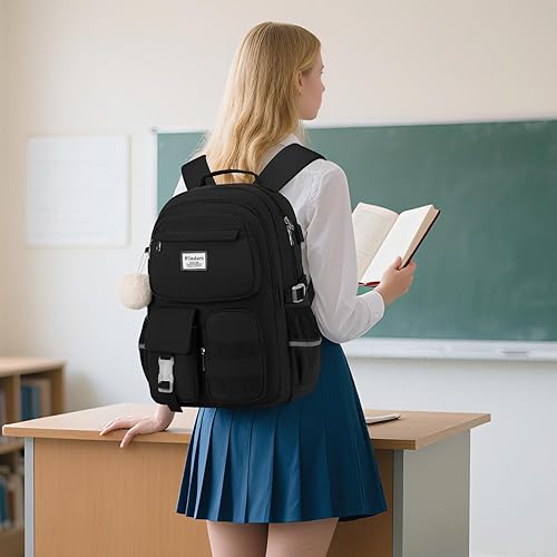 Miniatura 7 de Mochila escolar WINDARS para adolescentes, linda mochila para portátil para mujeres estudiantes, mochila estética para secundaria y preparatoria,