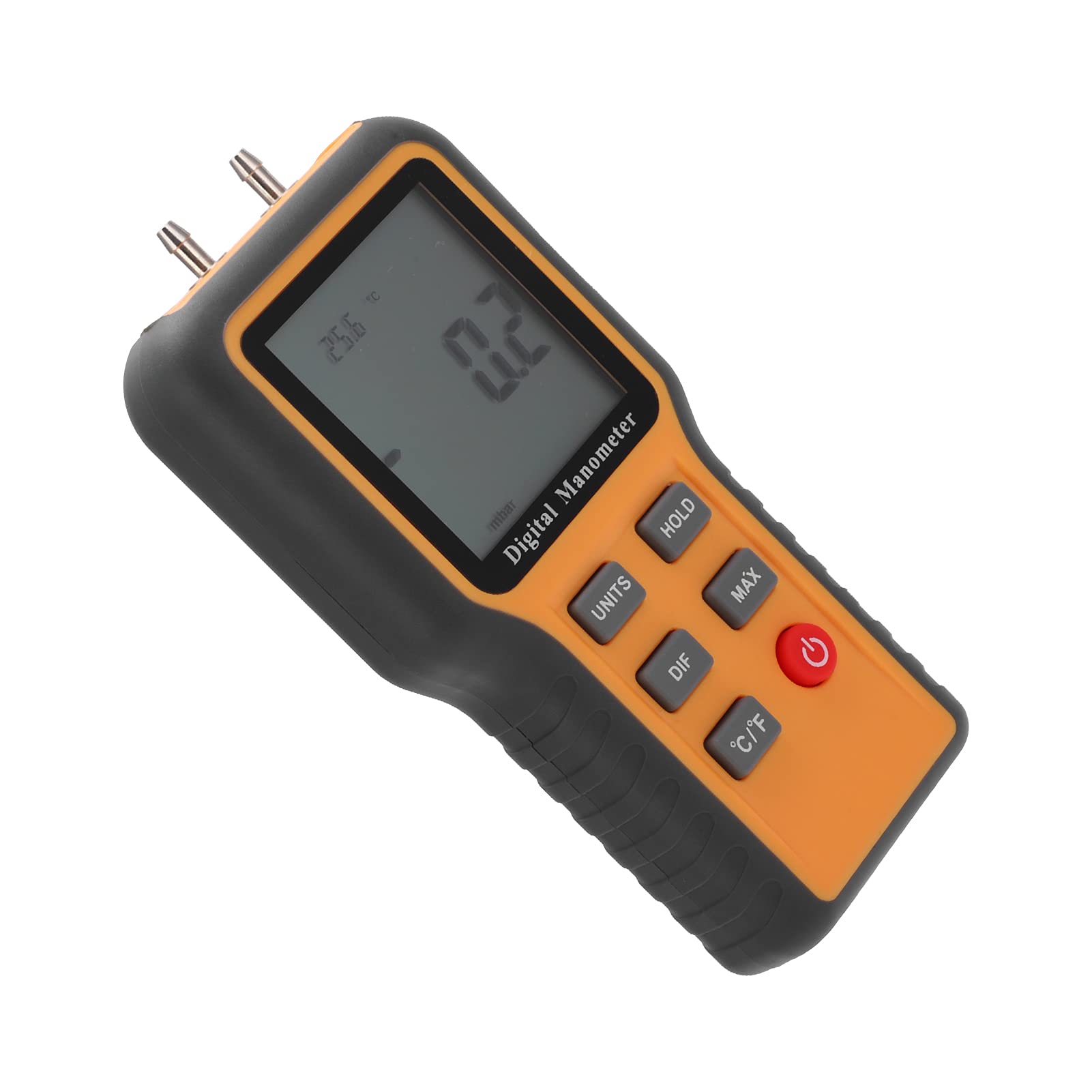 KIMISS Misurazione Differenziale Portatile Digitale - Manometro Multifunzionale, Gas e Misurazione del Liquido - Misuratore di Pressione Portatile Accurato con Funzione di Stoccaggio