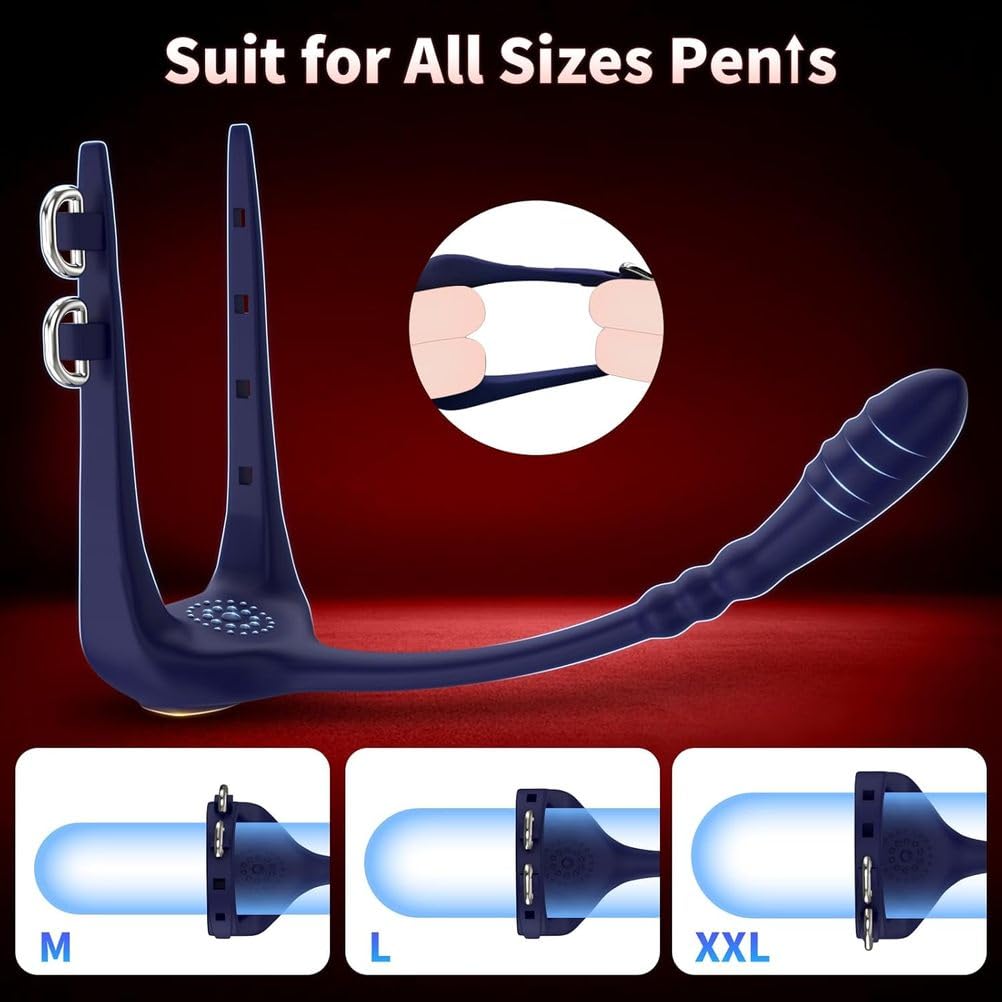 Anello per Pene in Silicone Regolabile 3 in 1 con 10 modalità di Vibrazione, Perline Anali Stimolatore Plug Anale Massaggiatore Prostatico, Giocattoli Sessuali per Adulti per Coppia