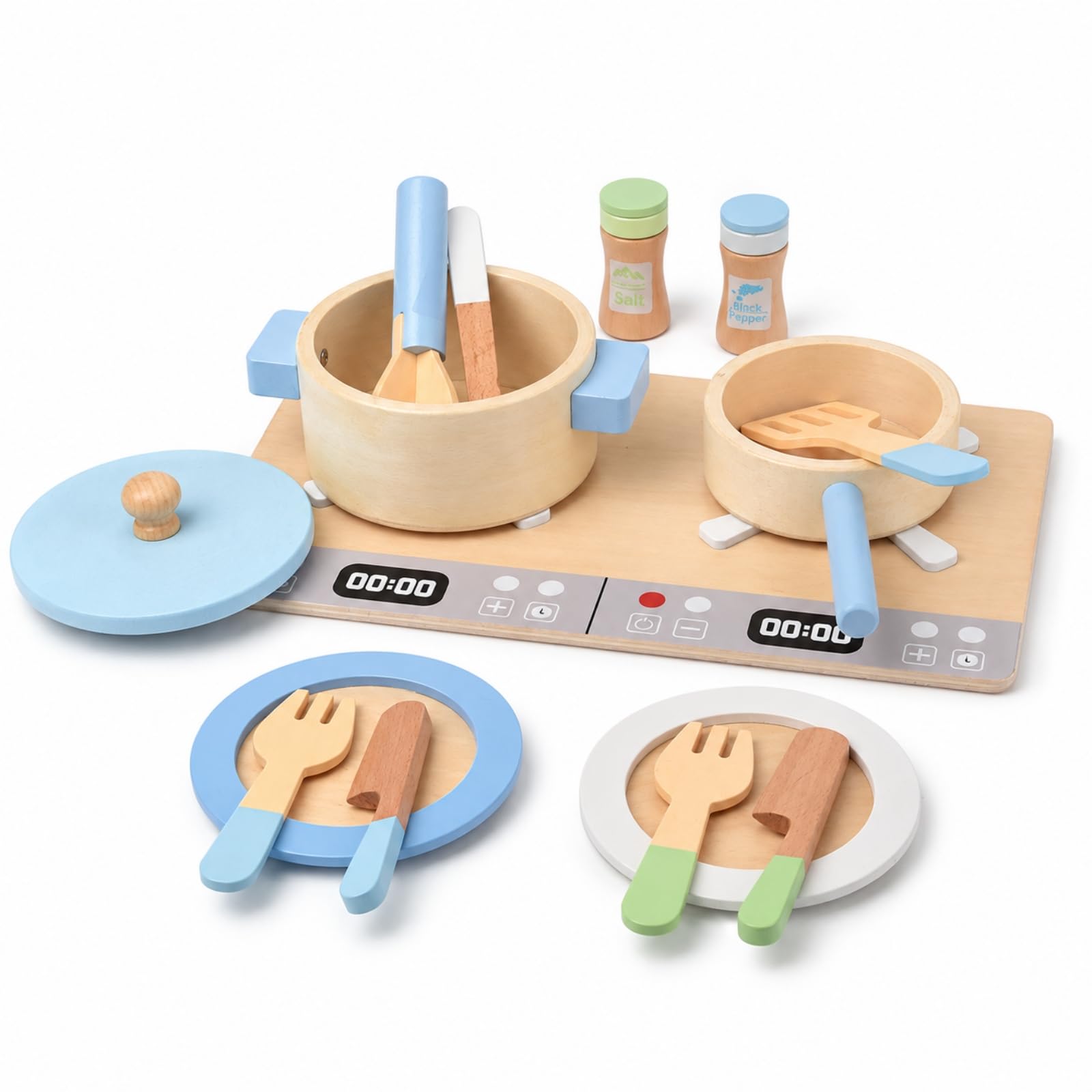 Accessori da per Bambini con Bordi Arrotondati Set da Giocattolo con Pentola Coperchio Realistico