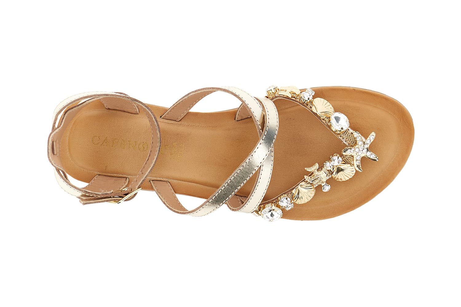 CAFèNOIR - Sandali Infradito Flat In Pelle E Accessorio Gioiello, Da Donna