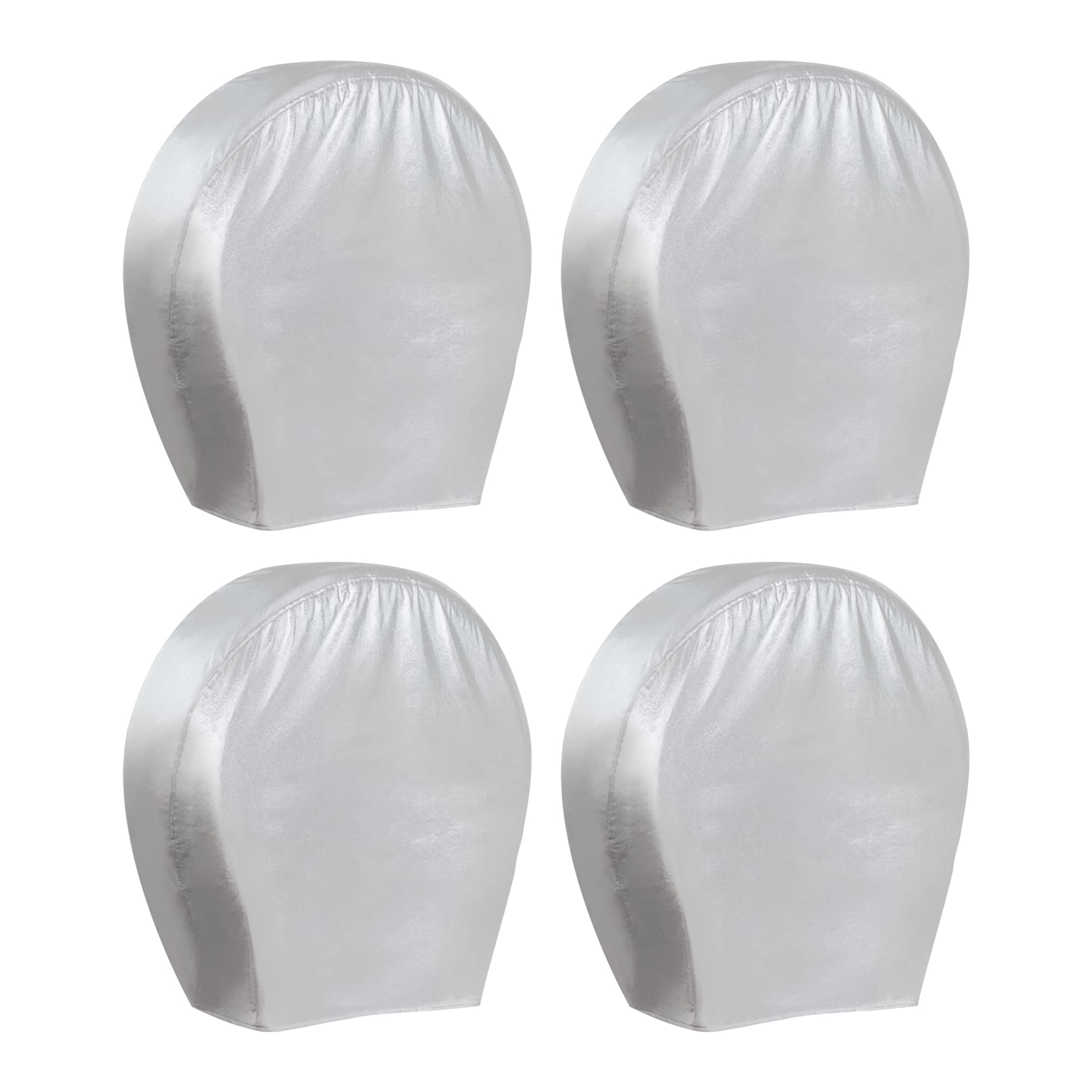 Moonet Tire Covers for RV Wheel (4 Pack Silver), Oxford Waterproof UV Sun Protectors for Truck Motorhome Boat Trailer Camper Van SUV, for Diameter 19"-21" Silver