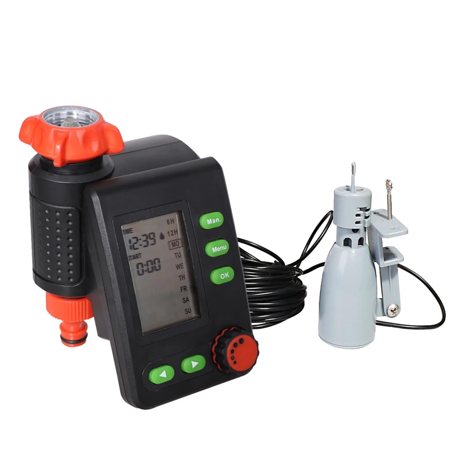 ATGOGKOWH LCD Display Solenoid Valve Irrigation Timer, Garden Water Standrad Controller System and Rain Sensor Or Humidity(With humidity sensor)