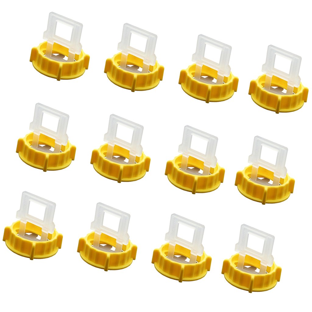 MagiDeal 100Pieces, 100 Sets Tile Leveling System Wall Floor Spacer Tile Levelling Tool - 100pcs dl-c03 caps +100pcs Clip, 4x1.5cm
