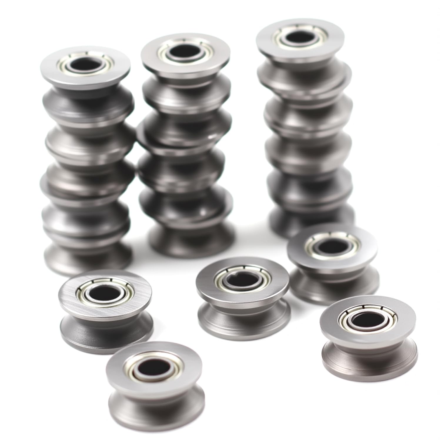 Driak 4x13x6mm V624ZZ High Carbon Steel Deep V Groove Pulley Rail Wheel Ball Bearings,20pc
