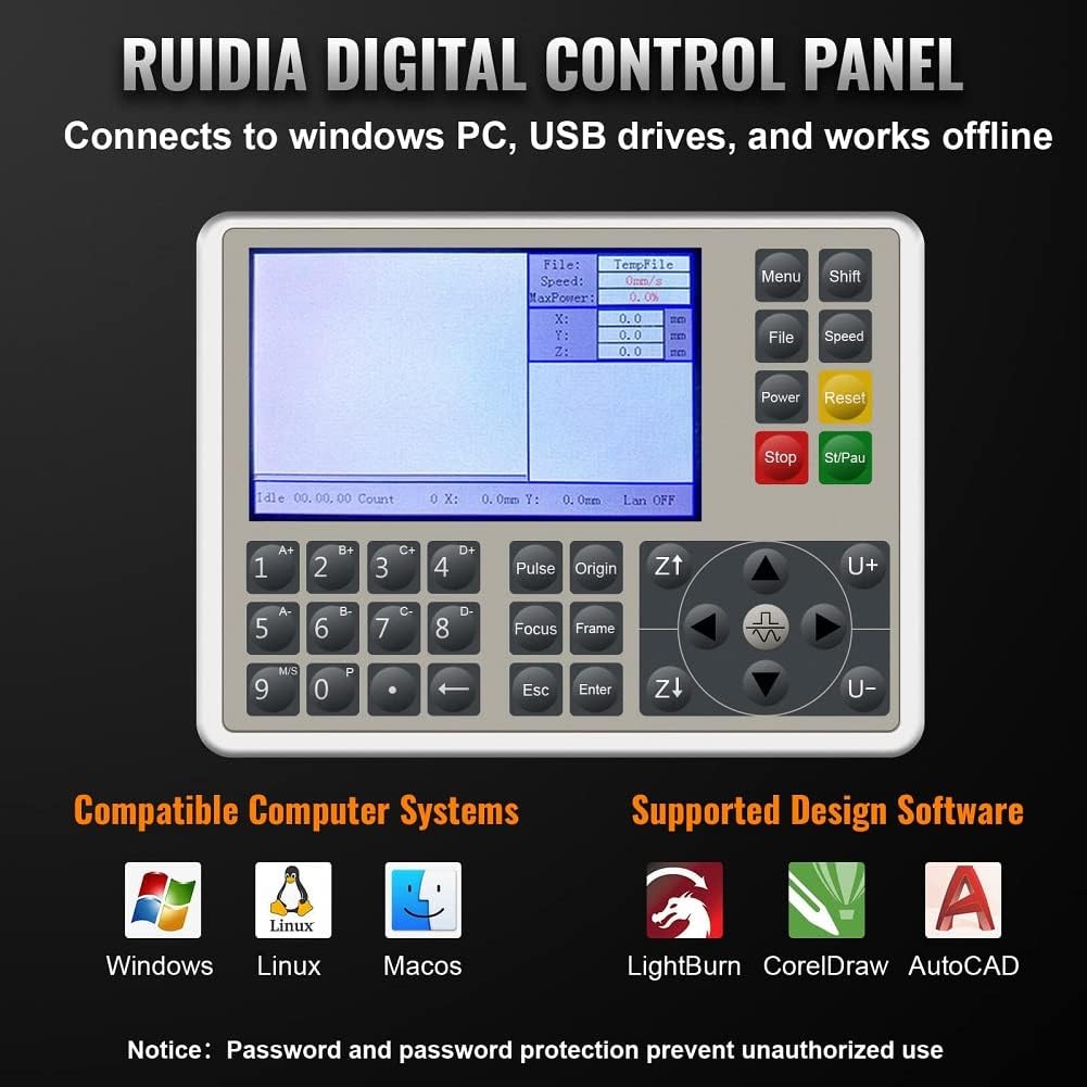 Máquina de Grabado Láser 80W Sihao Láser CO2 700 * 500mm Área Grabadora Laser Cortadora Laser 220V Europlug Software Ruida para Madera/Cuero/Papel/Plastico/Cristal/Joyas/Piedra/Cerámica/Resina etc.
