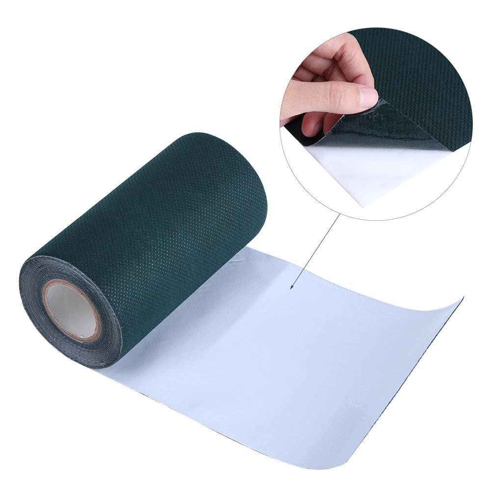 Gazon Artificiel Vert joignant Fixation Bande de Gazon Auto-adhésif Tapis de pelouse Couture 5mx15cm