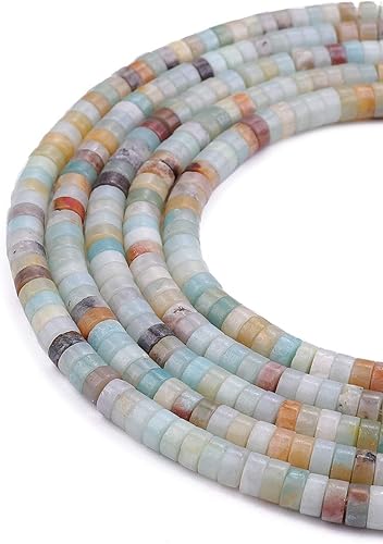 Miniatura 109 de Cuentas espaciadoras de jaspe marrón natural, cuentas sueltas de disco Rondelle, cuentas sueltas para hacer joyas, 0.157 in x 0.079 in, 15.0 in