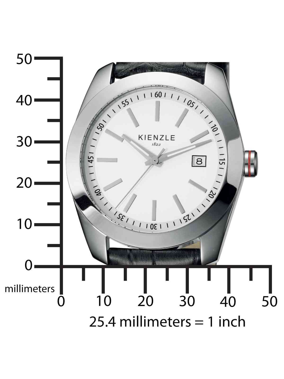 Kienzle K3011011021-00003 - Reloj analógico de Cuarzo para Hombre con Correa de Piel, Color Negro
