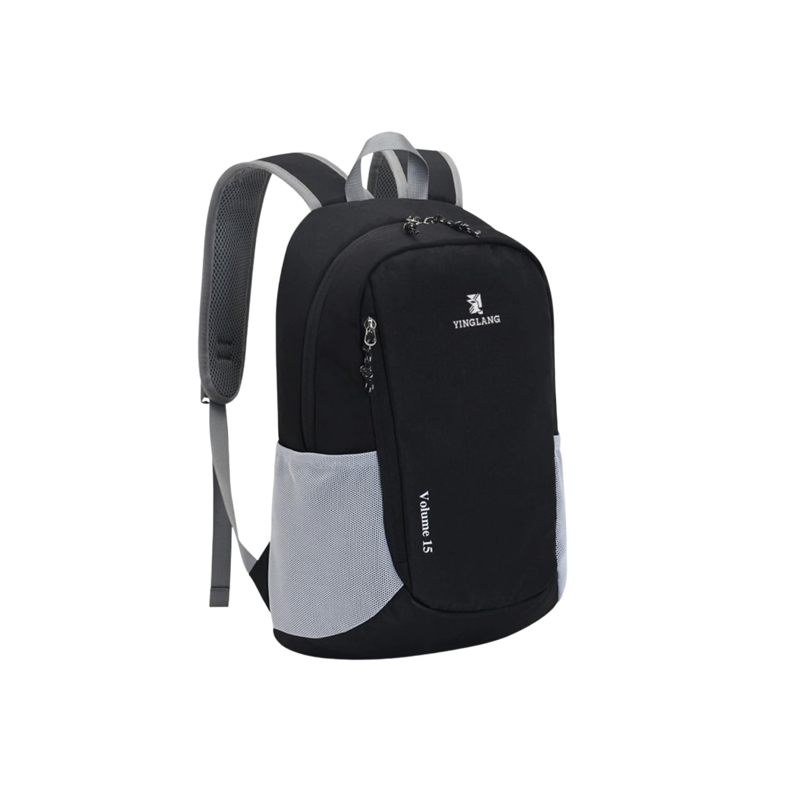 YIXING-H Small Mountaineering Backpacks for Men and Women /15L Lightweight Waterproof Daily Bags/Multifunctional Backpacks, Suitable for Outdoor Sports/Travel/School/Shopping/Commuting (black)