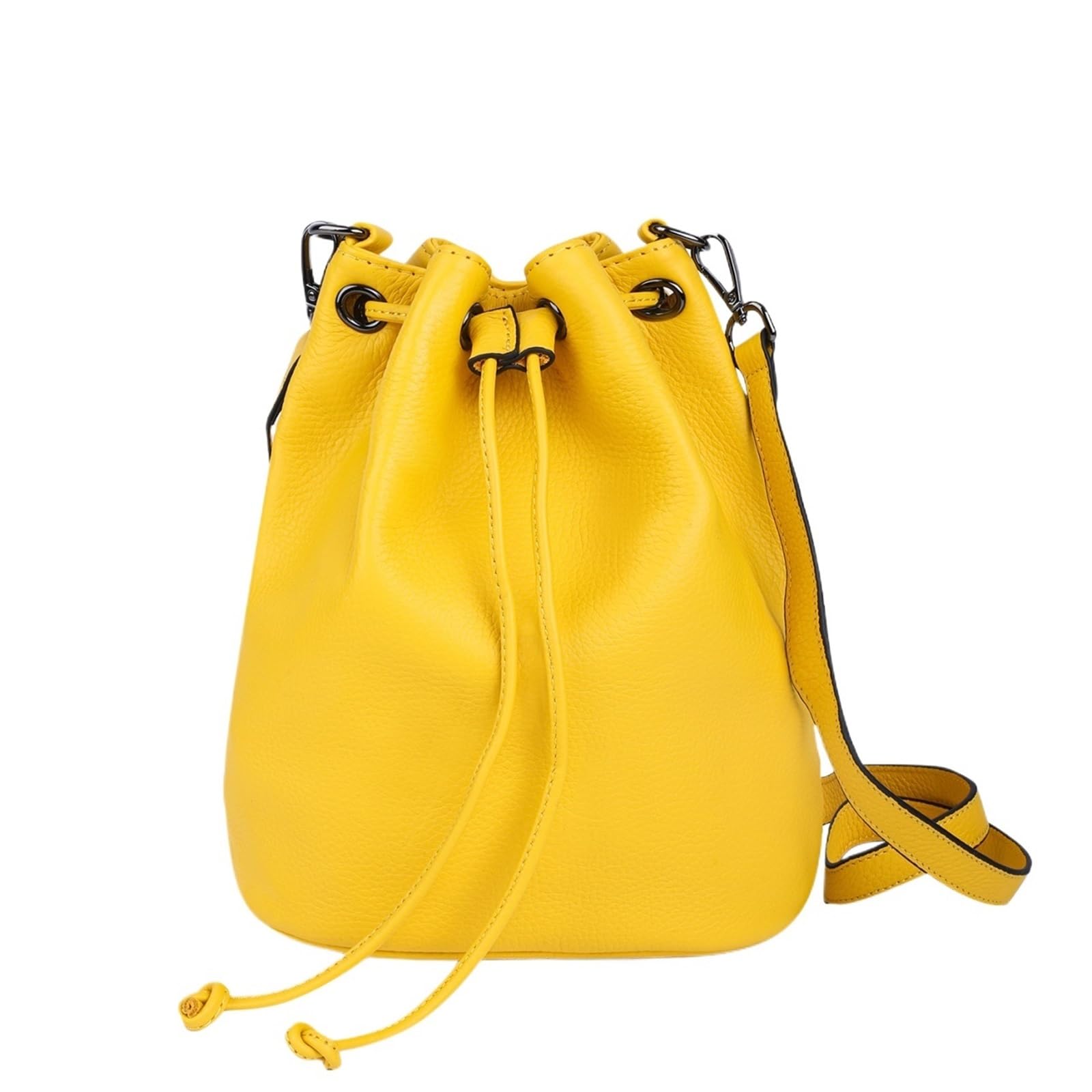 Bolso de piel auténtica, tipo cubo, pequeño, multifuncional, bandolera un solo hombro for mujer Para Viajes Compras Trabajo Citas