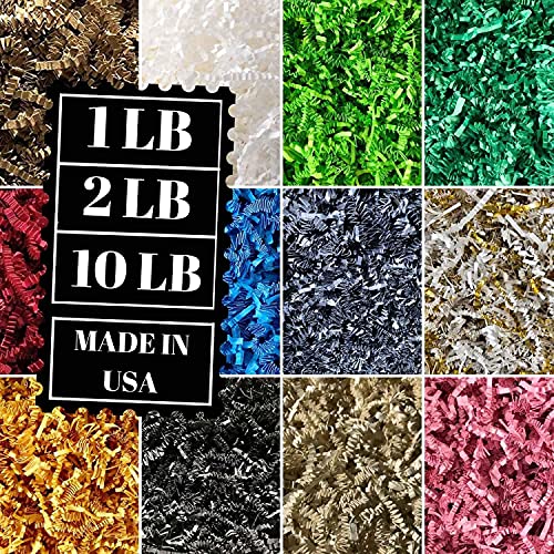 Mrs Fizz Crinkle Cut Paper Shred Filler for Packing and Filling Gift Baskets (10 LB) Kraft - Thumbnail 5