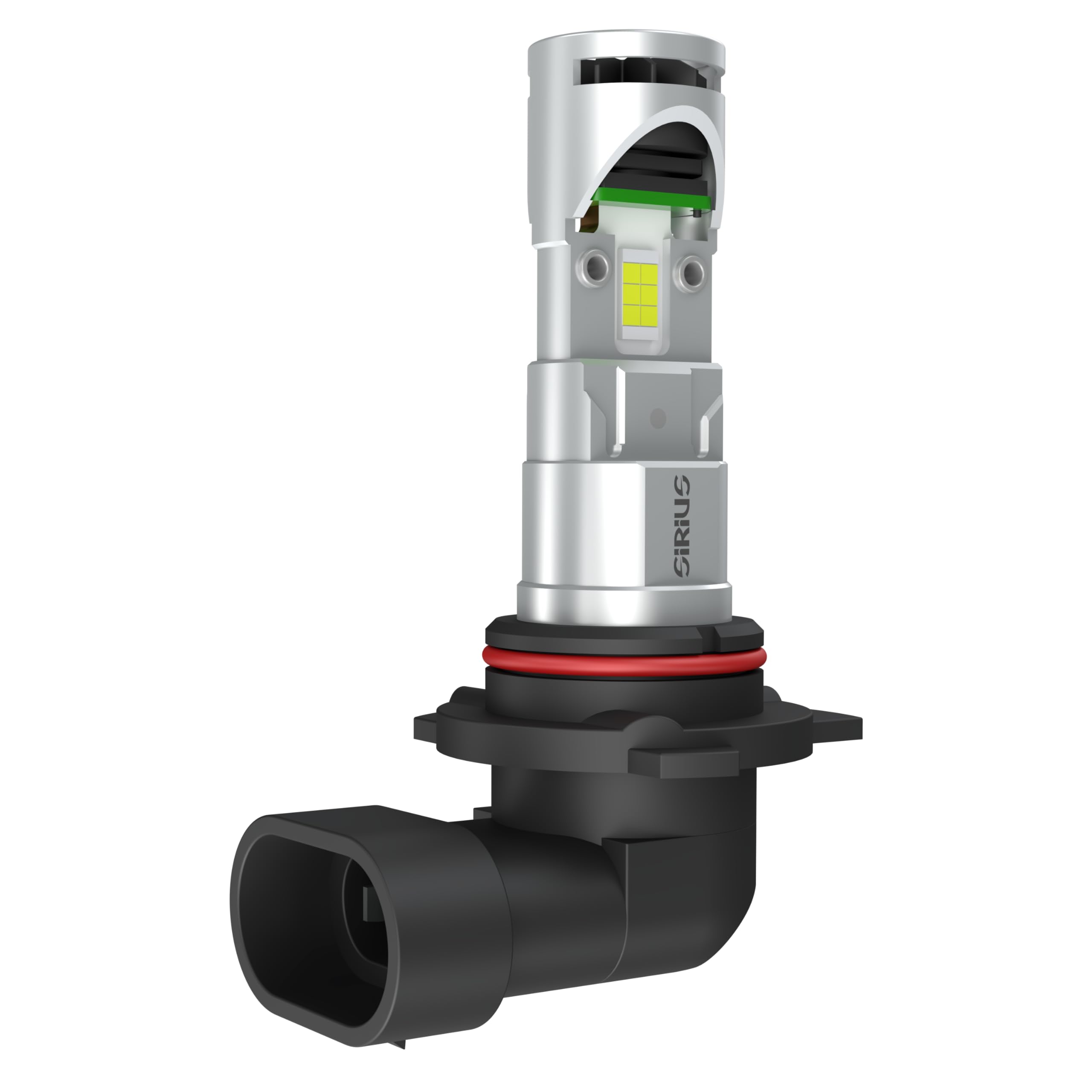 Sirius AIR LED HIR2 – Kit 2 Lampade Auto 12V 6500K, 2540 Lumens, Ventola Superiore Anti-Polvere, Raffreddamento Diretto Chip, Dimensioni Compatte, Attacco PX22d, ECE R37