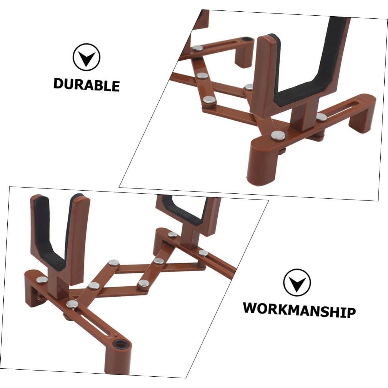 GOOHOCHY 2 Pcs Adjustable Violin Stand Holder Folding Violin Support Floor Hanger