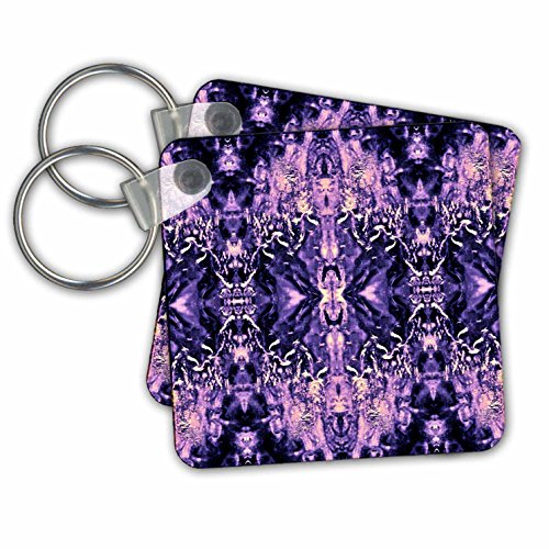 3dRose morado negro barroco gótico patrón - clave cadenas, 2.25 "x 2.25", Set de 2 (KC 253570 _ 1) Cover