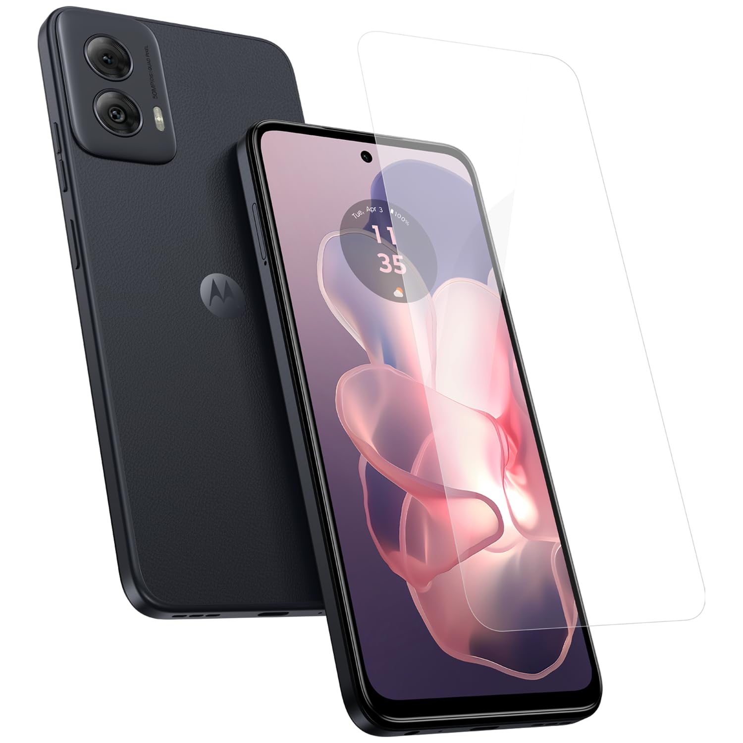 MotorolaEssentials Moto G Power 5G (2024) Screen Protector- Strong 9H Tempered Glass, Anti Fingerprints, Anti Scratch, Anti Smudge