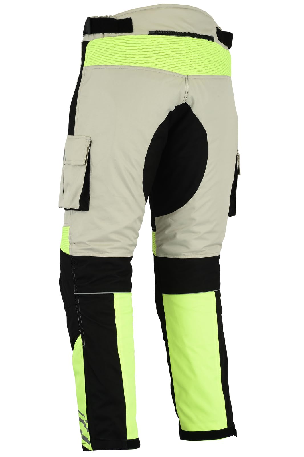 Bikers Gear Australia Hi Viz Safety GloRider - Pantalones impermeables para motocicleta con armadura extraíble CE1621-1