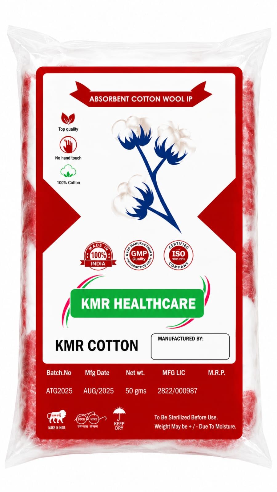 Surgical Cotton Roll 50gm - (Pack of 4 Roll) | Pure Medical Grade Cotton for Wound Care, Baby Cleaning | Soft & Hygenic Multi-Purpose Cotton Roll for Beauty, Skin Care & Clinical Use-image-23