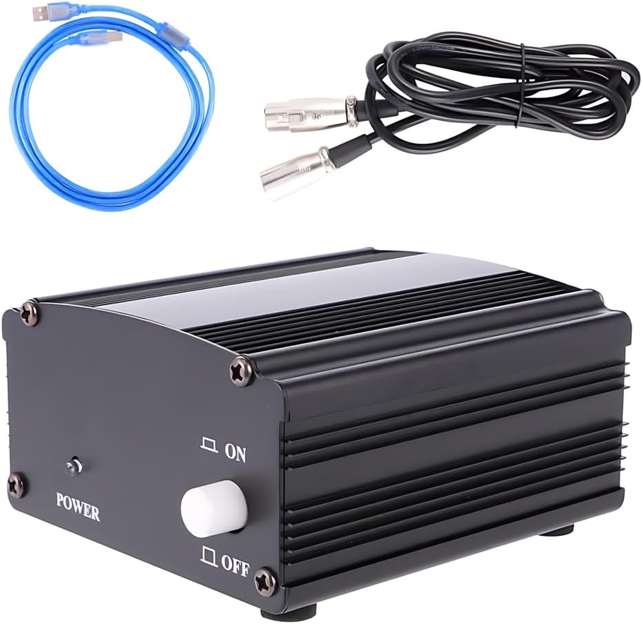 Waver Phantom Power USB 48V + XLR Source & Cable for Microphone