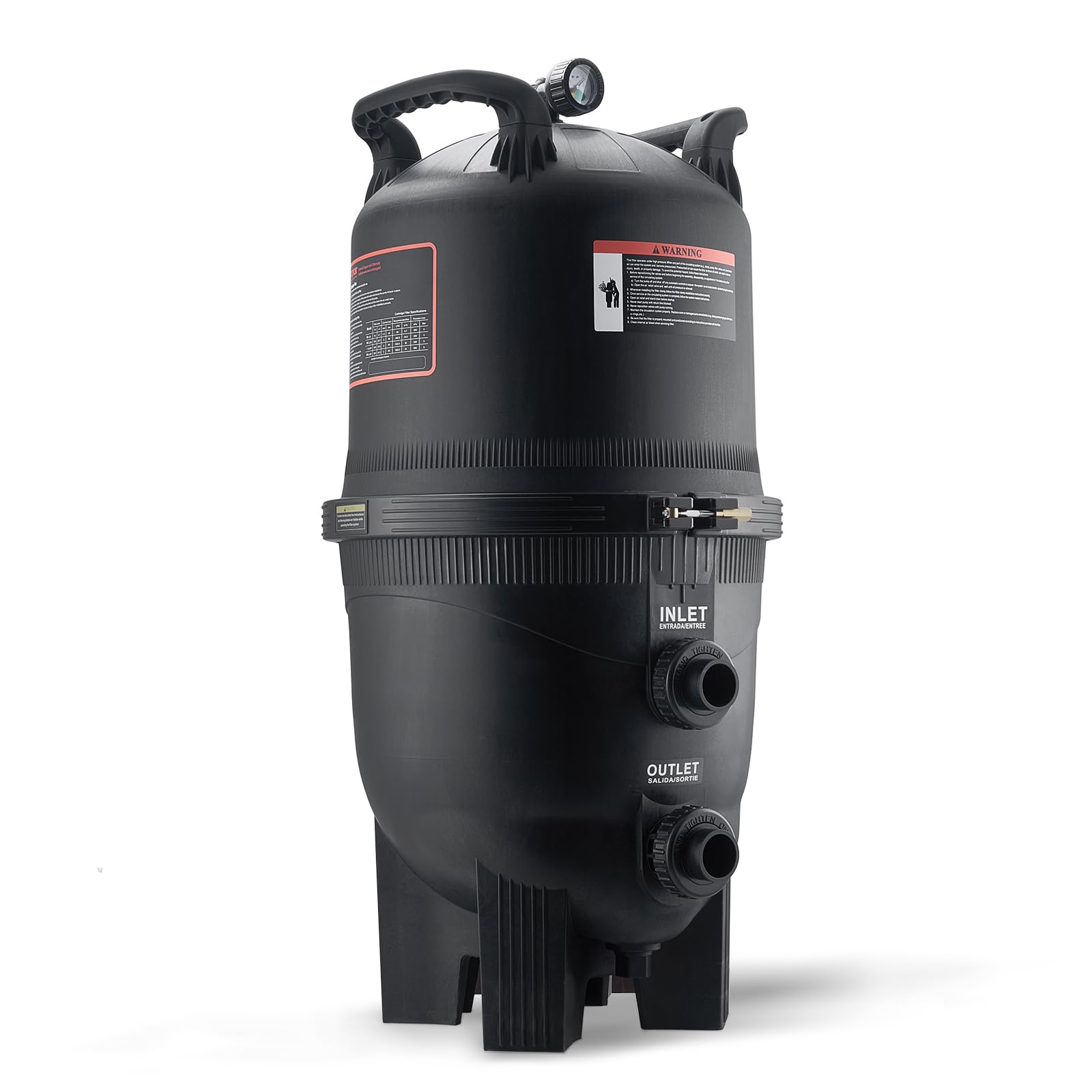 VEVOR Filtro per piscina a cartuccia, superficie filtrante di 49 m², filtro per piscina da incasso, sistema di filtraggio per piscine fuori terra con filtro di aggiornamento e a prova di perdite