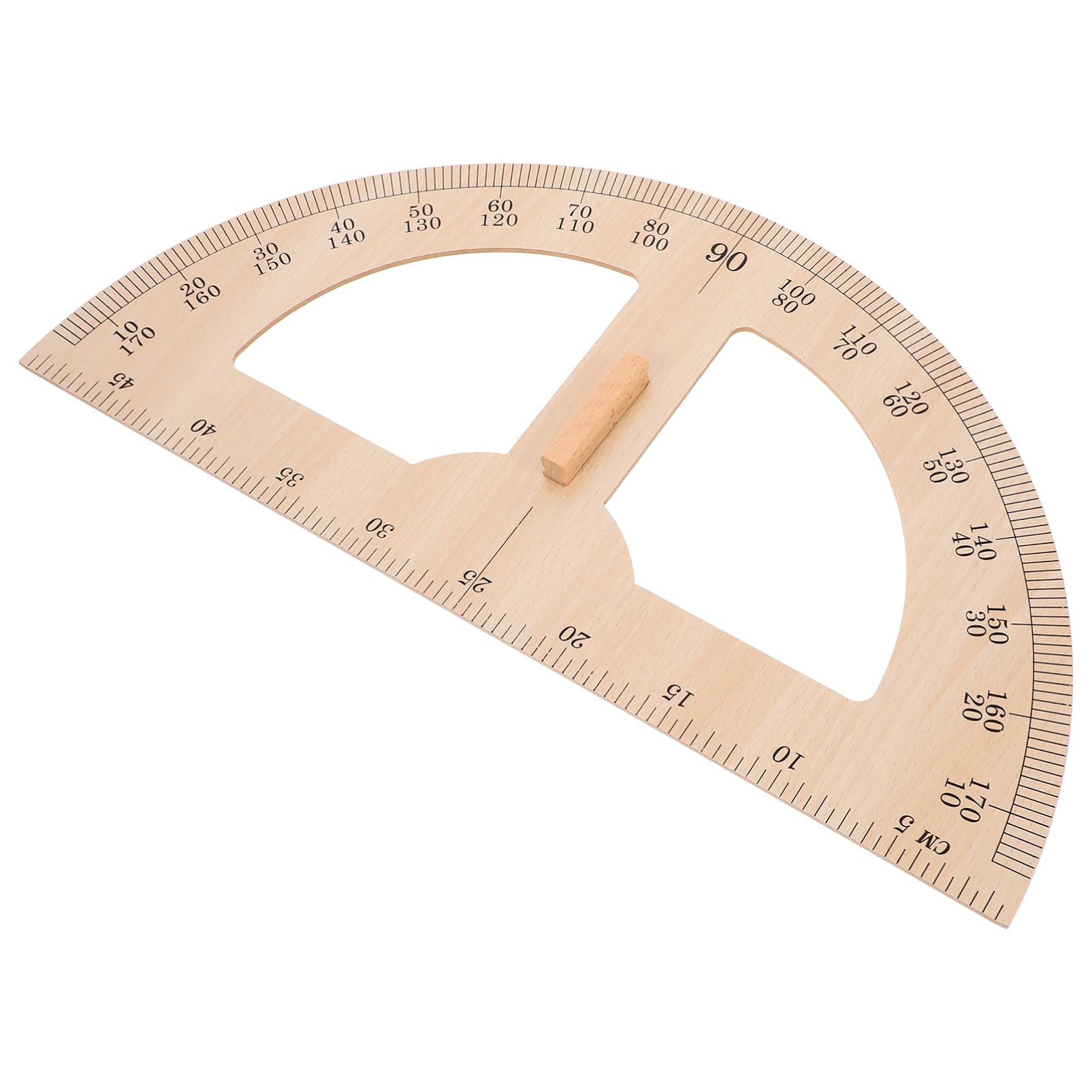 SEWACC Wood Ruler Protractor Ruler Measuring Tool Hardwood Teaching Ruler Wooden Blackboard Painting Ruler Drafting Rulers for Classroom Office