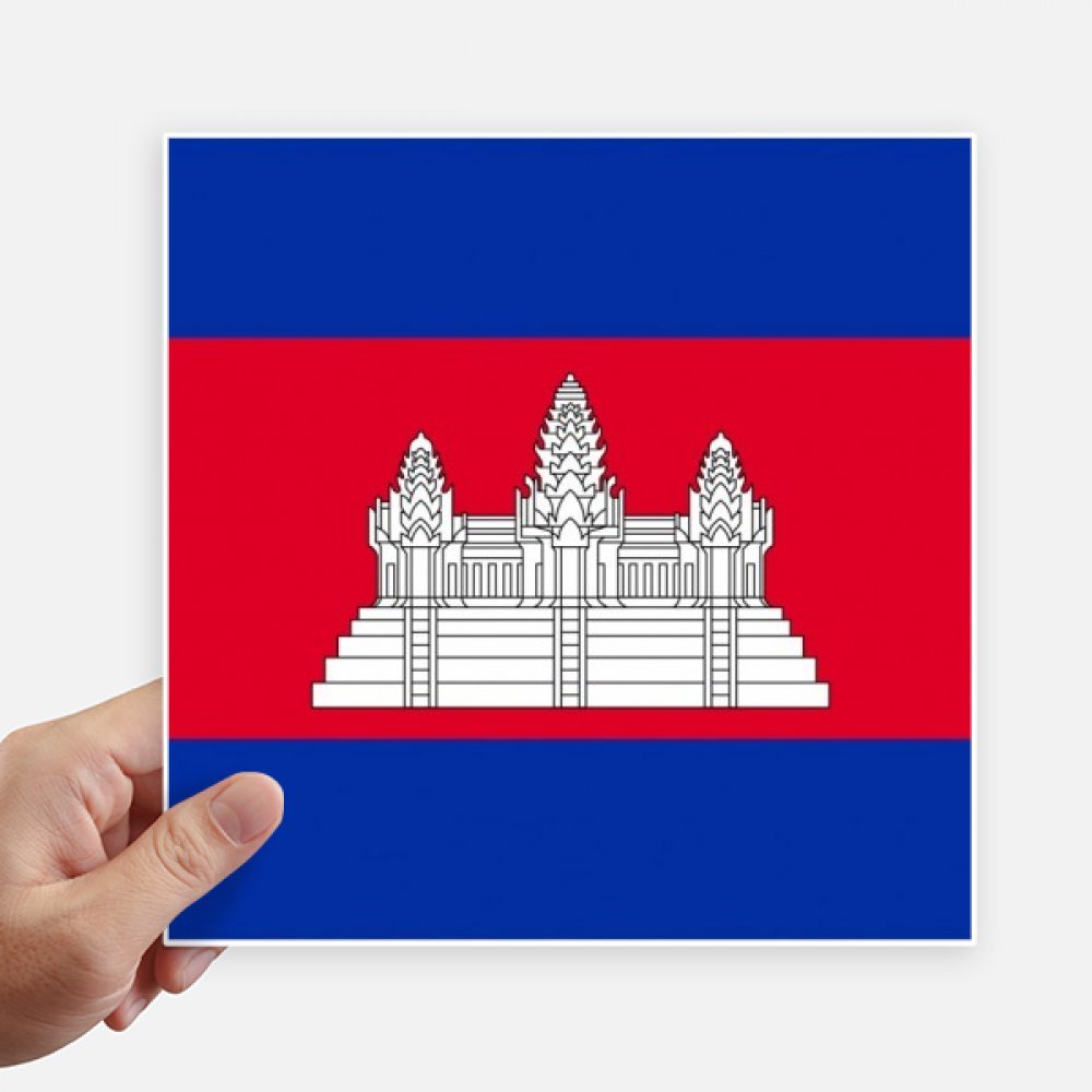 Drapeau Cambodge autocollant pour masquer les rayures de valise et moto sticker 20cm