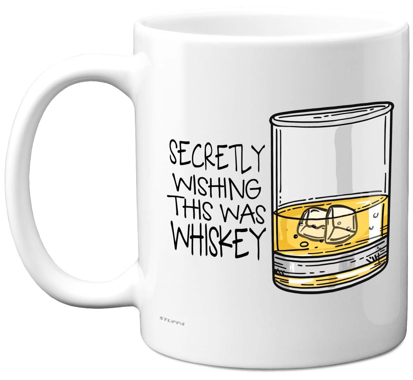 Funny Mug for Men Women - Secretly Wishing This was Whiskey - Funny Birthday Mugs Present Gifts for Friend Family Colleague, 11oz Ceramic Coffee Humour Joke Banter Cup