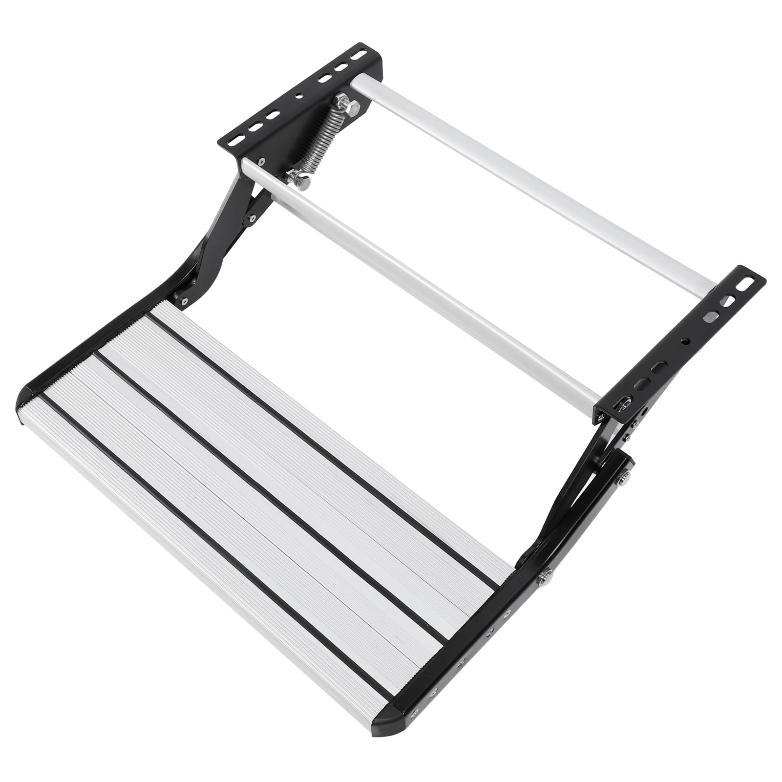Wakects Escalón para Autocaravana, Escalera de Tijera Plegable de Aluminio, Antideslizante, Capacidad 200 Kg