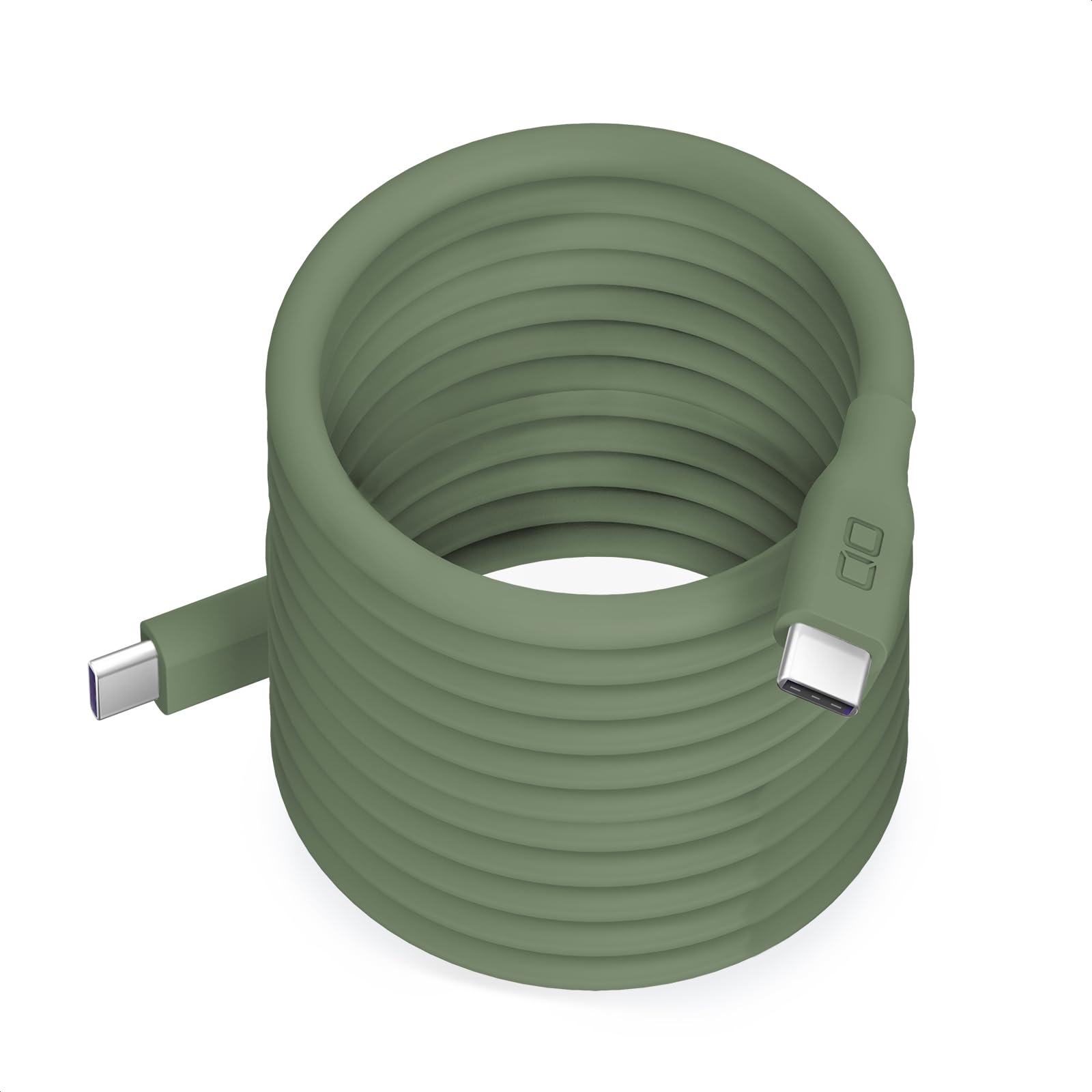 CIO 柔らかいスパイラルシリコンケーブル CtoC (Type-C/USB-C…