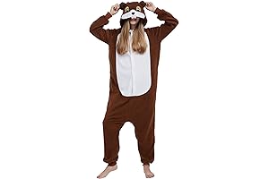 Adult Onesie Animal Halloween Cosplay Costume Squirrel Romper for Women and Men