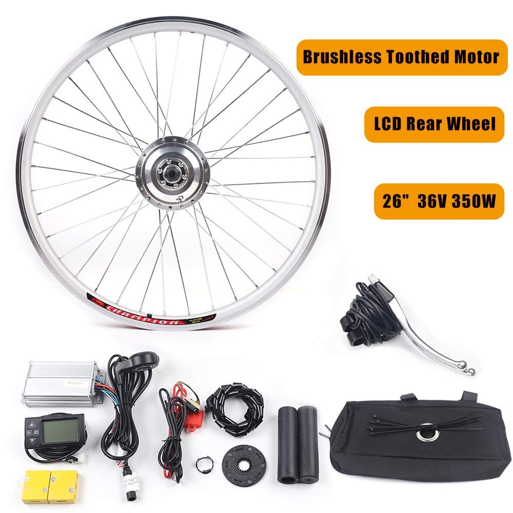Elektromotor Umbausatz 36V 350W Hinterrad Nabenmotor LCD Kit 26 Zoll Fahrrad Umrüstungs-Kit
