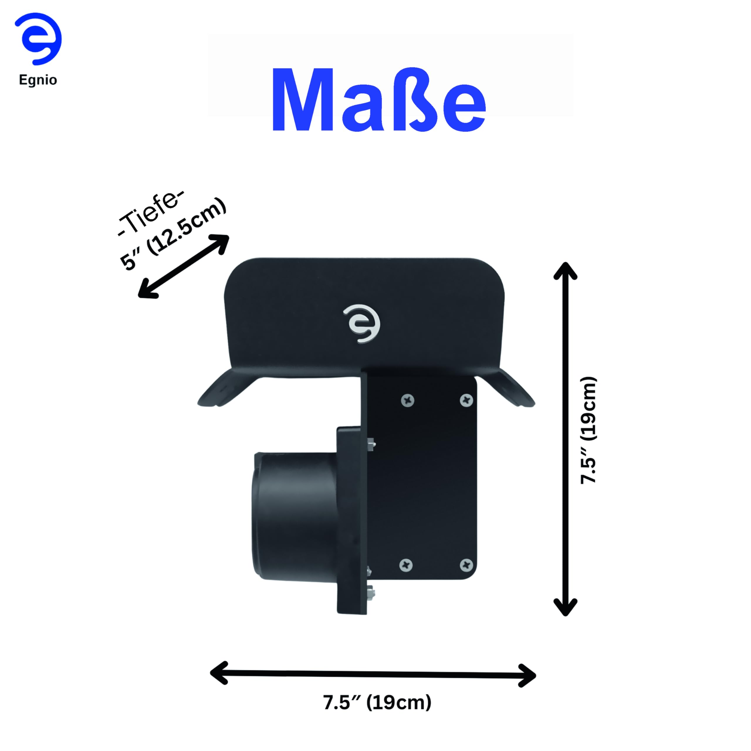 Support de câble de chargeur de véhicule électrique de type 2 - Cadenas verrouillable - Support mural pour voiture électrique avec prise de type 2 IEC 51296-2 - Station de charge murale