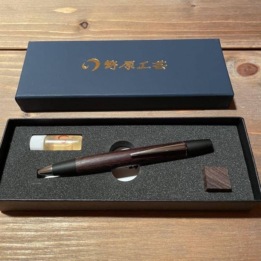Amazon | 野原工芸 ロータリー式 ボールペン ローズウッド | 油性
