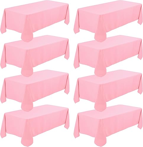 Miniatura 8 de Paquete de 8 manteles rectangulares de alta calidad de 60 x 102 pulgadas, manteles rectangulares para mesa rectangular de 6 pies, manteles de tela