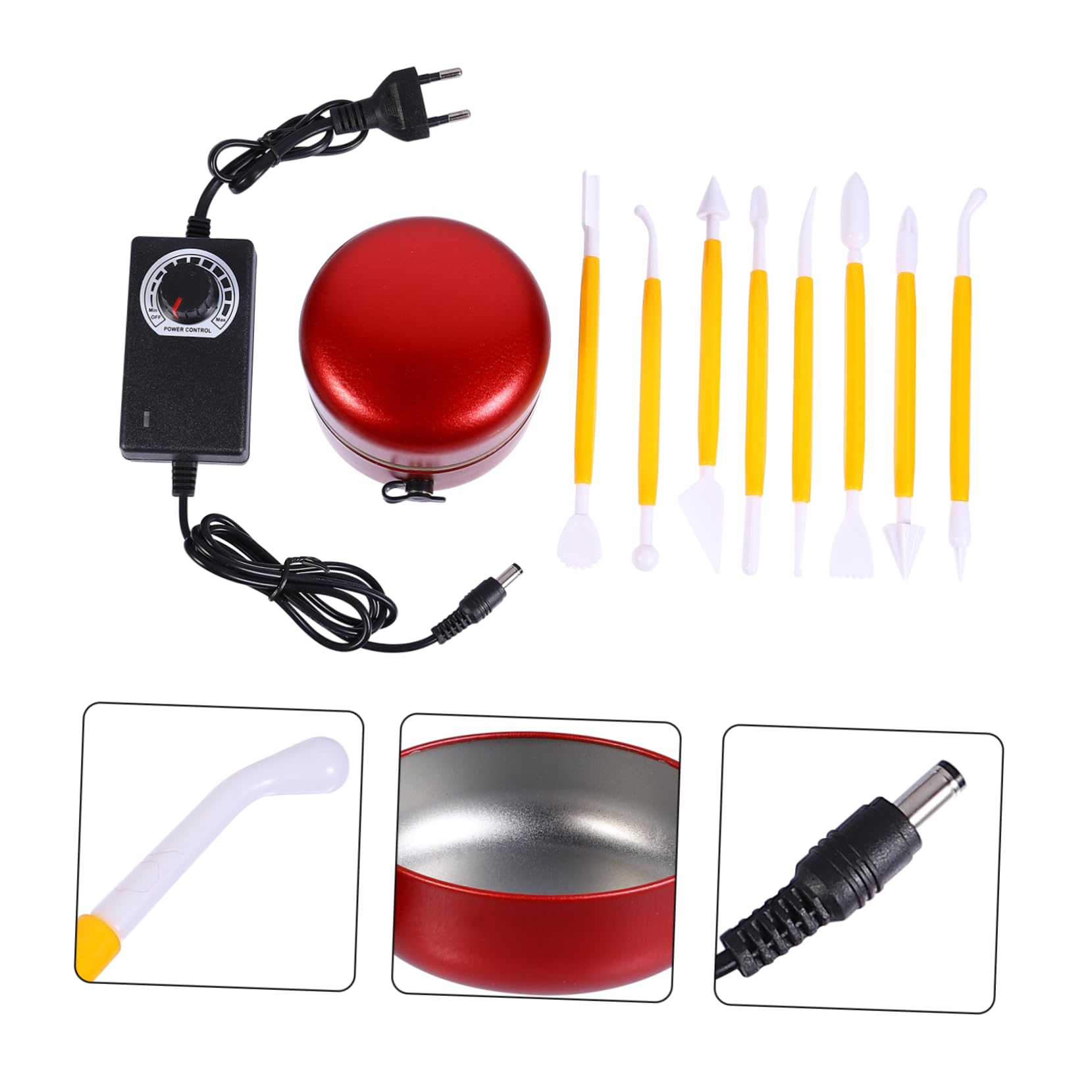 Mini Máquina De Eléctrica Ajustable Mini Torno De Alfarero Con Plato Giratorio Herramienta De Esculpido Para Arcilla Diy Para Talleres De Casa