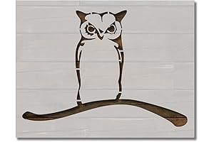 Owl Branch Stencil Template