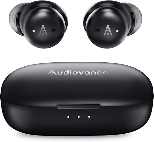 Audiovance IF501 - Auriculares inalámbricos Bluetooth para iPhone Android, cancelación activa de ruido, ajuste cómodo, sonido inmersivo, llamadas