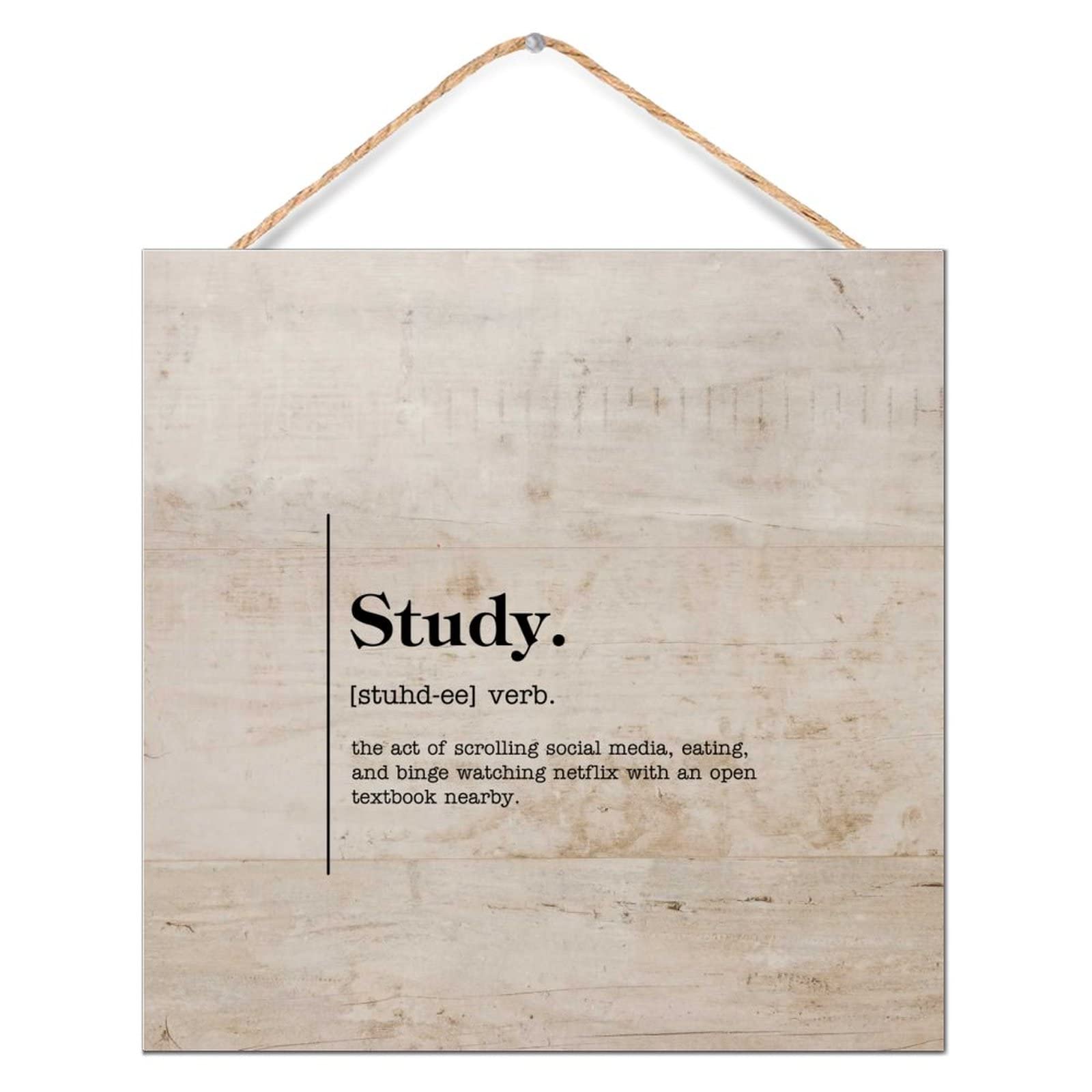 Décoration murale personnalisée bois antique avec citations drôles 30x30 cm
