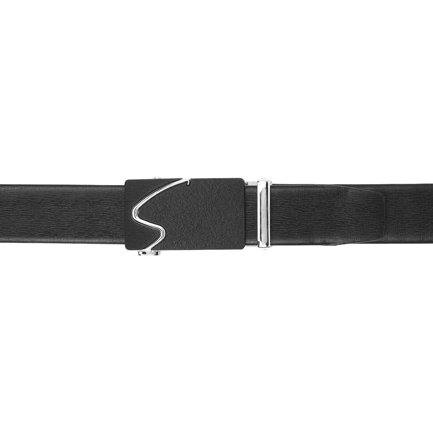 Zacharias Men's Faux Leather Belt Autolock Buckle AB-S (Black, Free Size) 1