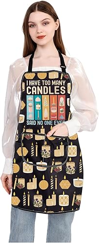 Miniatura 2 de JXGZSO Delantal de cocina para velas, regalos para amantes de las velas, regalo para velas, delantal de trabajo, vela, regalo para artesanos