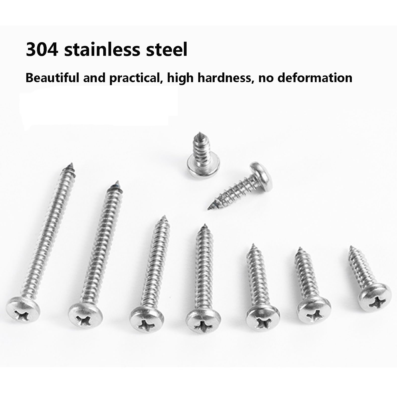 Stück Selbstschneidendes Schrauben-Sortiment-Set, Edelstahl-Senkkopf-Torx-Selbstbohrschrauben, Holz-Trockenbauschrauben mit Bohrer, 13mm/16mm/19mm/25mm/32mm/35mm-Silber